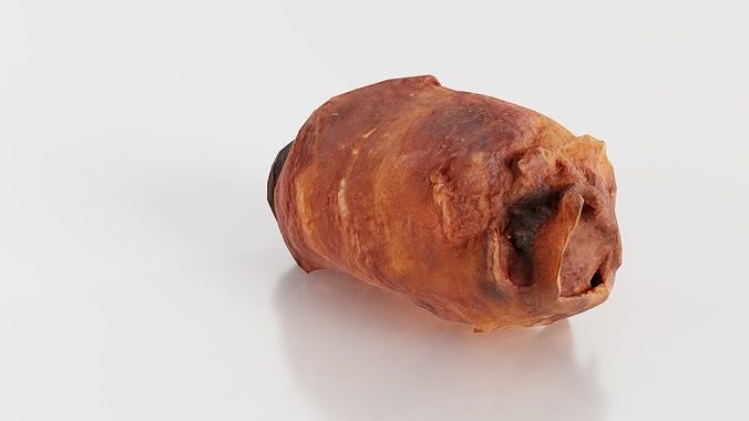 Bacon Roll Fondue 2 Low-poly 3D model 4