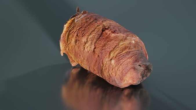 Bacon Roll Fondue 2 Low-poly 3D model 5
