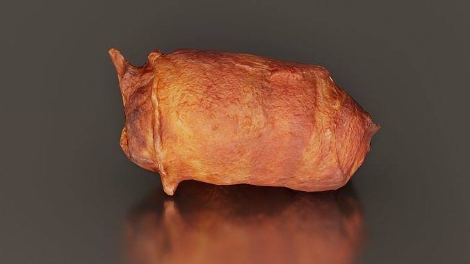 Bacon Roll Fondue 2 Low-poly 3D model 6