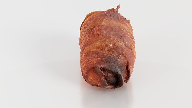 Bacon Roll Fondue 2 Low-poly 3D model 2