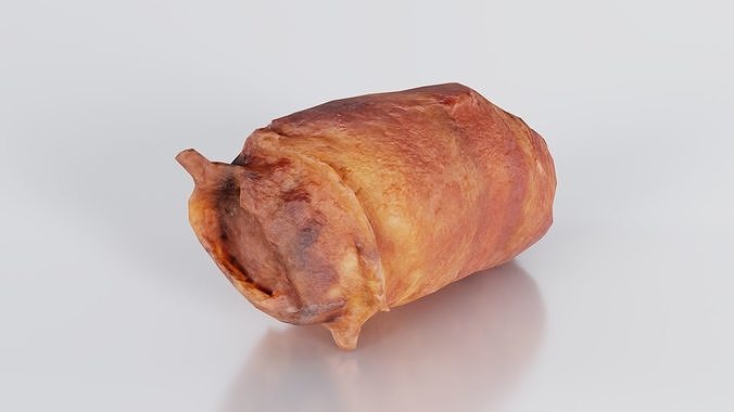Bacon Roll Fondue 2 Low-poly 3D model 7