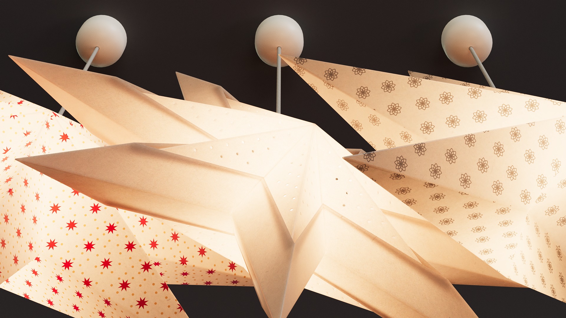 Ikea Strala Paper Star 3D model_7