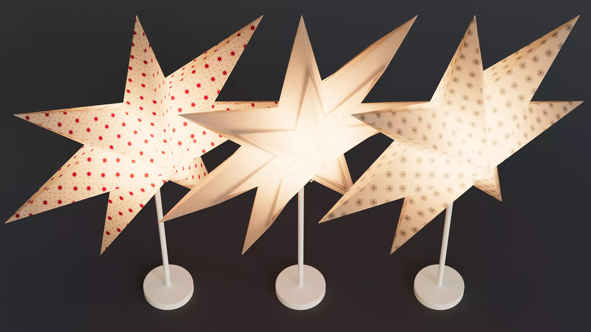 Ikea Strala Paper Star 3D model_0