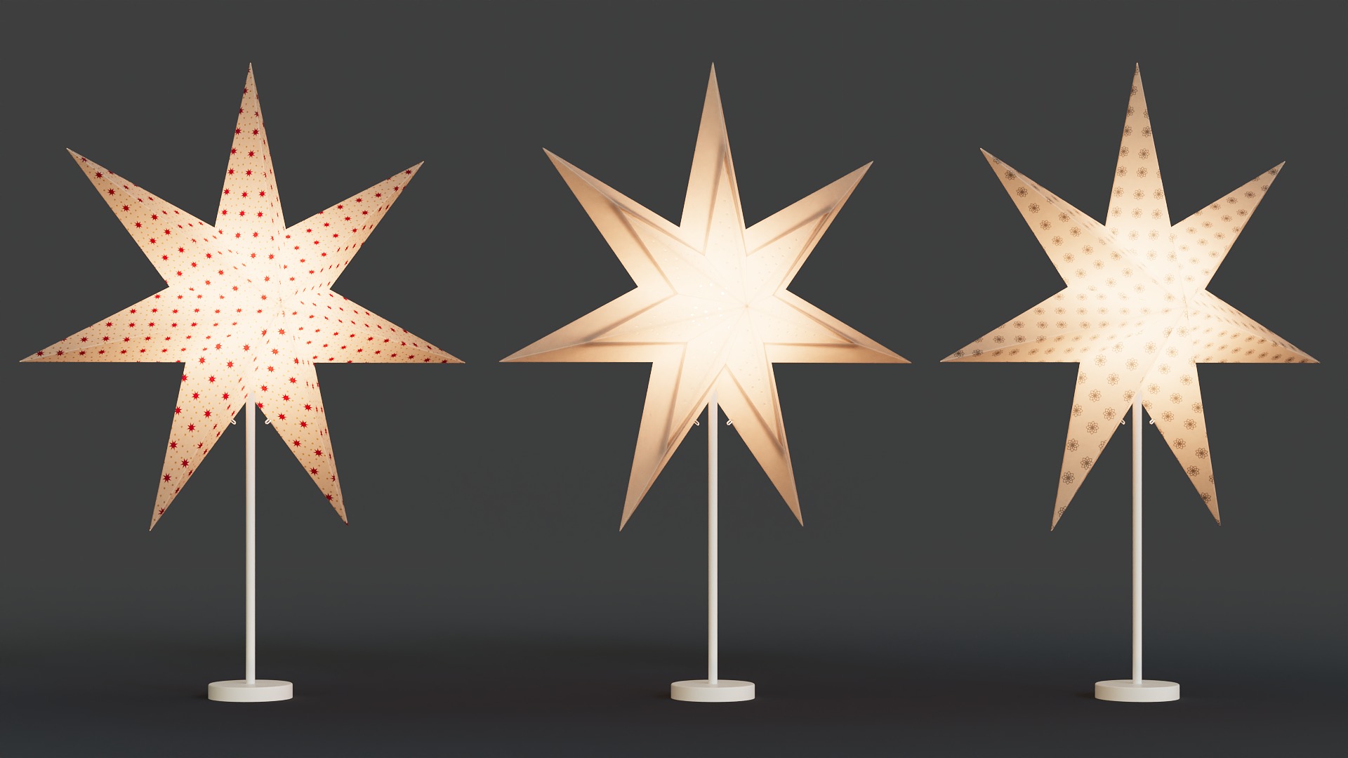 Ikea Strala Paper Star 3D model_4