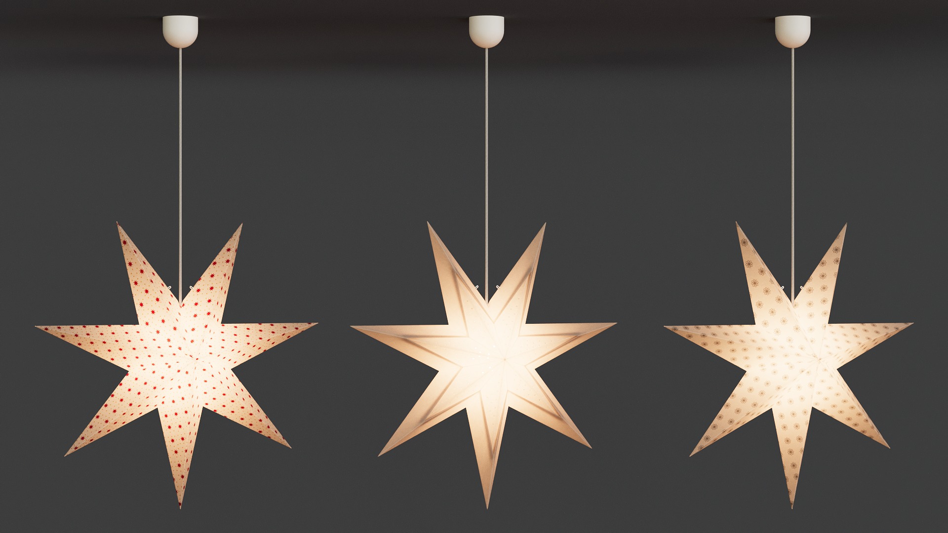 Ikea Strala Paper Star 3D model_5