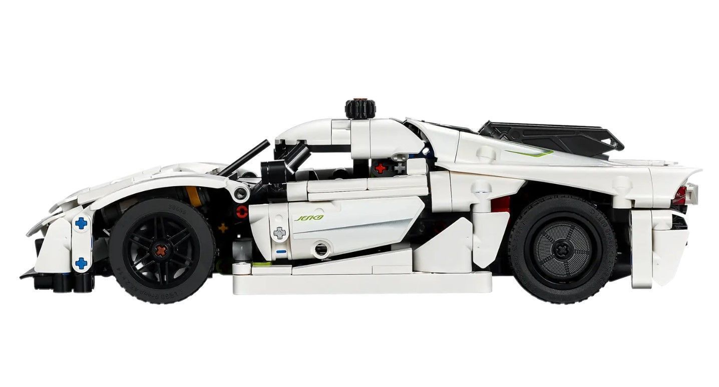PixelBricks3D - LEGO Koenigsegg Jesko Absolut White  3D print model_1