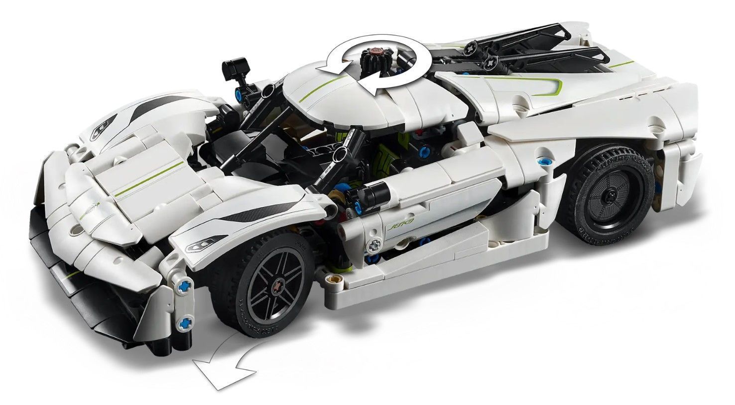 PixelBricks3D - LEGO Koenigsegg Jesko Absolut White  3D print model_4