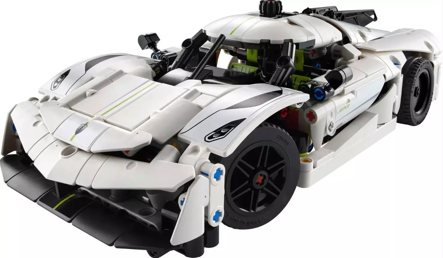 PixelBricks3D - LEGO Koenigsegg Jesko Absolut White  3D print model_0