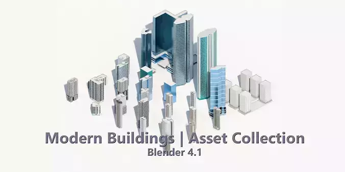 Blender Modern Building Asset Collection 01