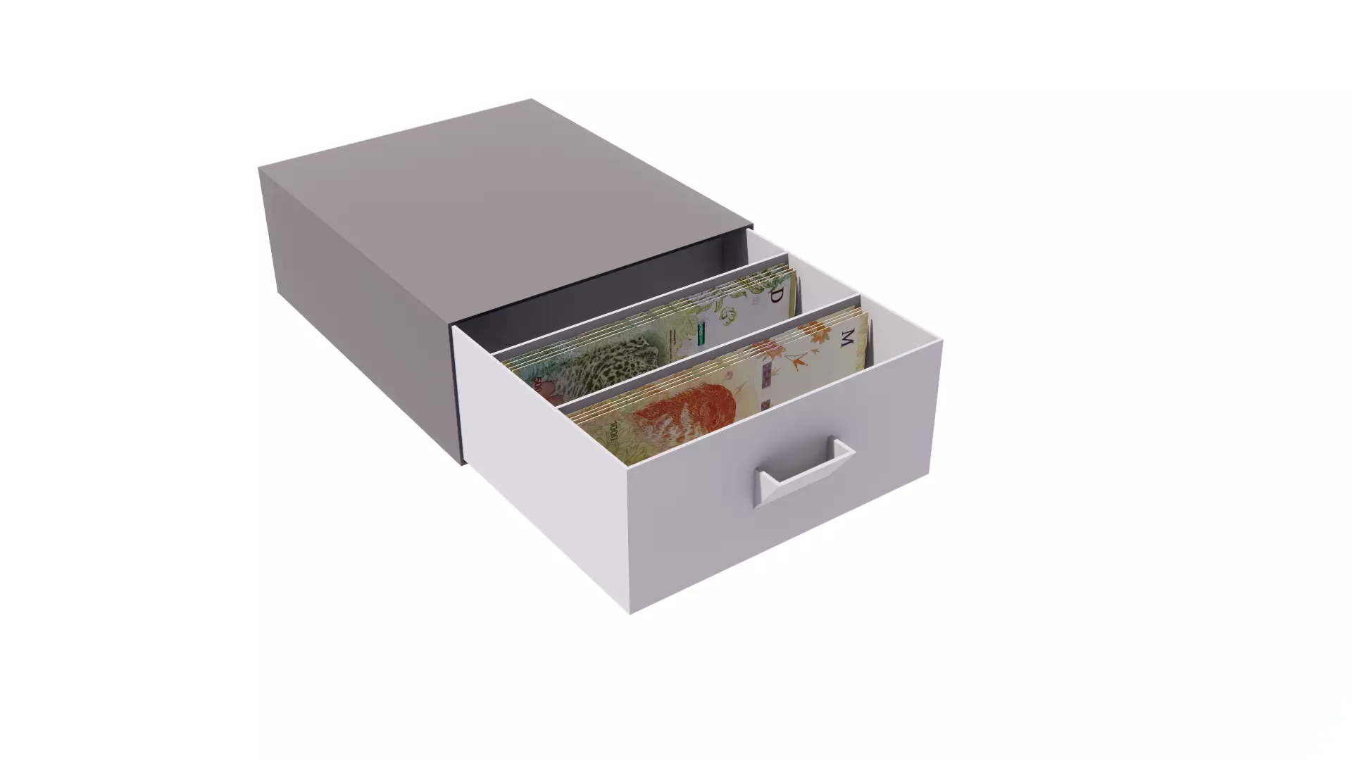 CAJA DE DINERO - BILLETES 3D print model
