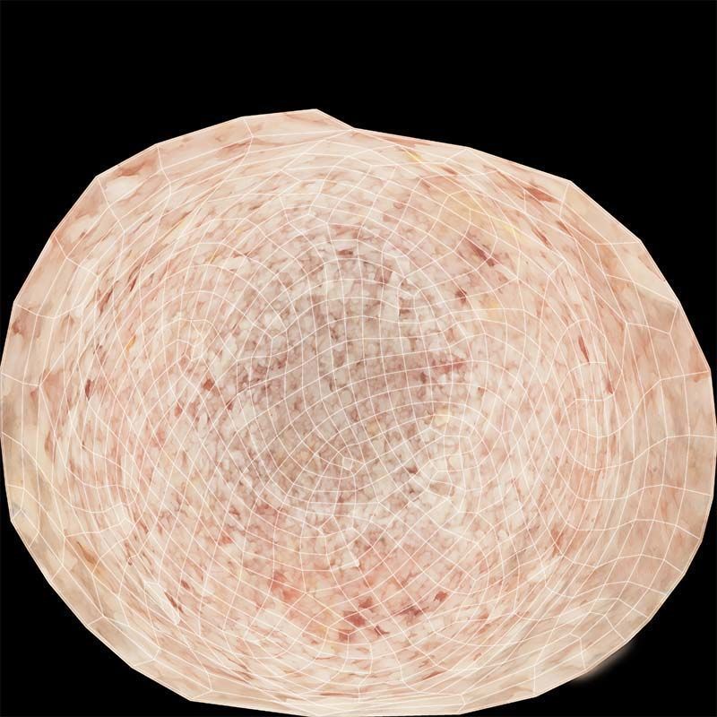 Meat Ball Low-poly 3D model_14