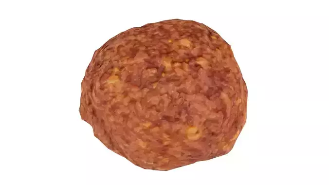 Meat Ball Curry Fondue Low-poly 3D model