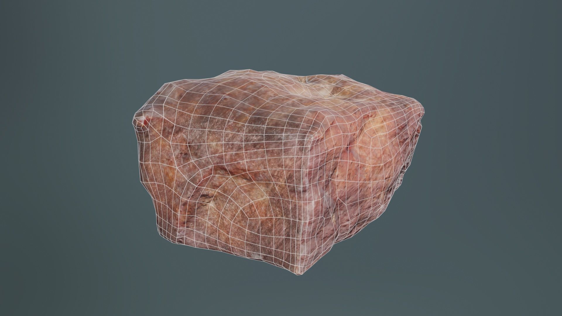 Red Meat Fondue 2 Low-poly 3D model_9
