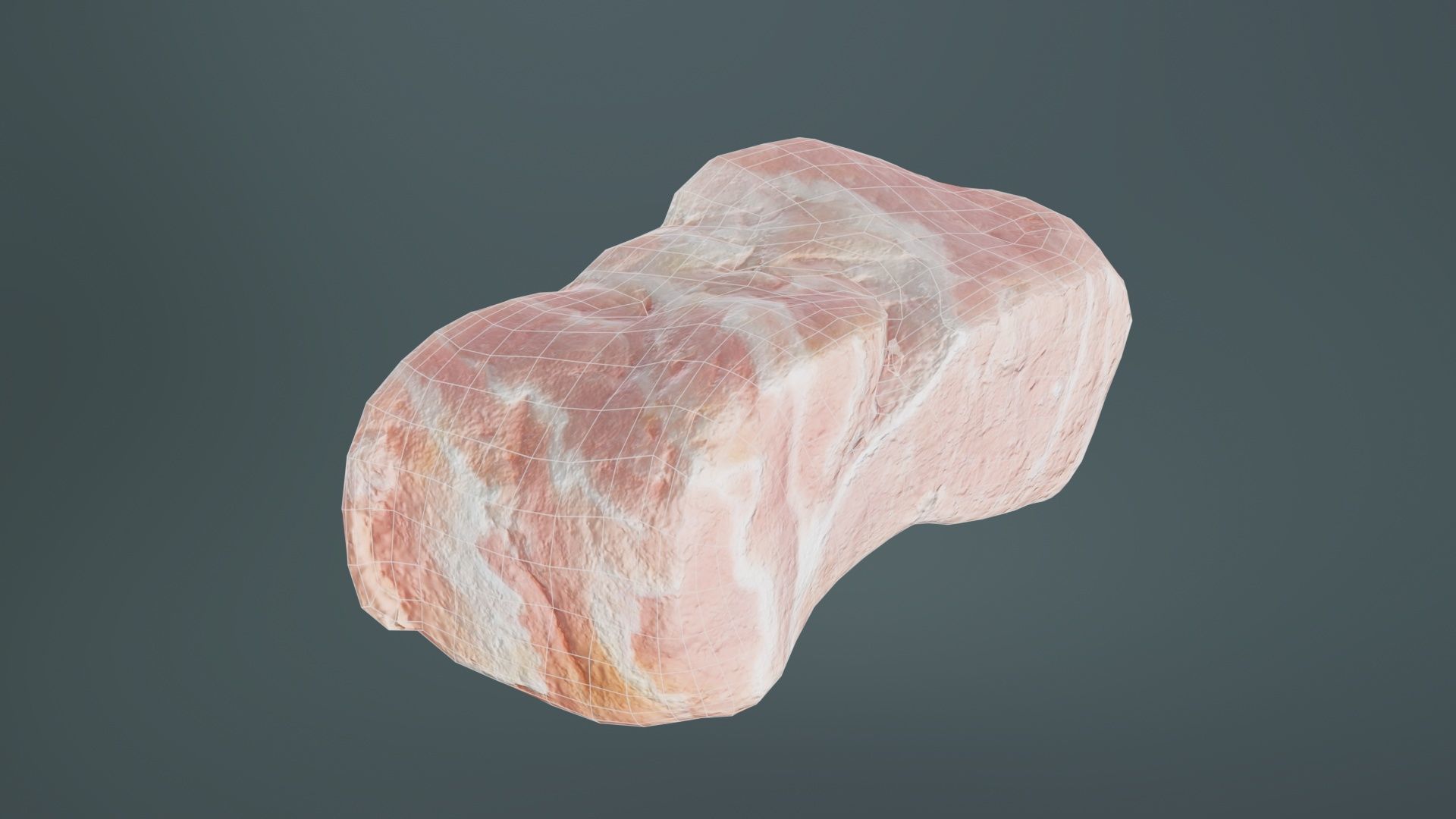 Red Veiny Meat 3 Low-poly 3D model_9