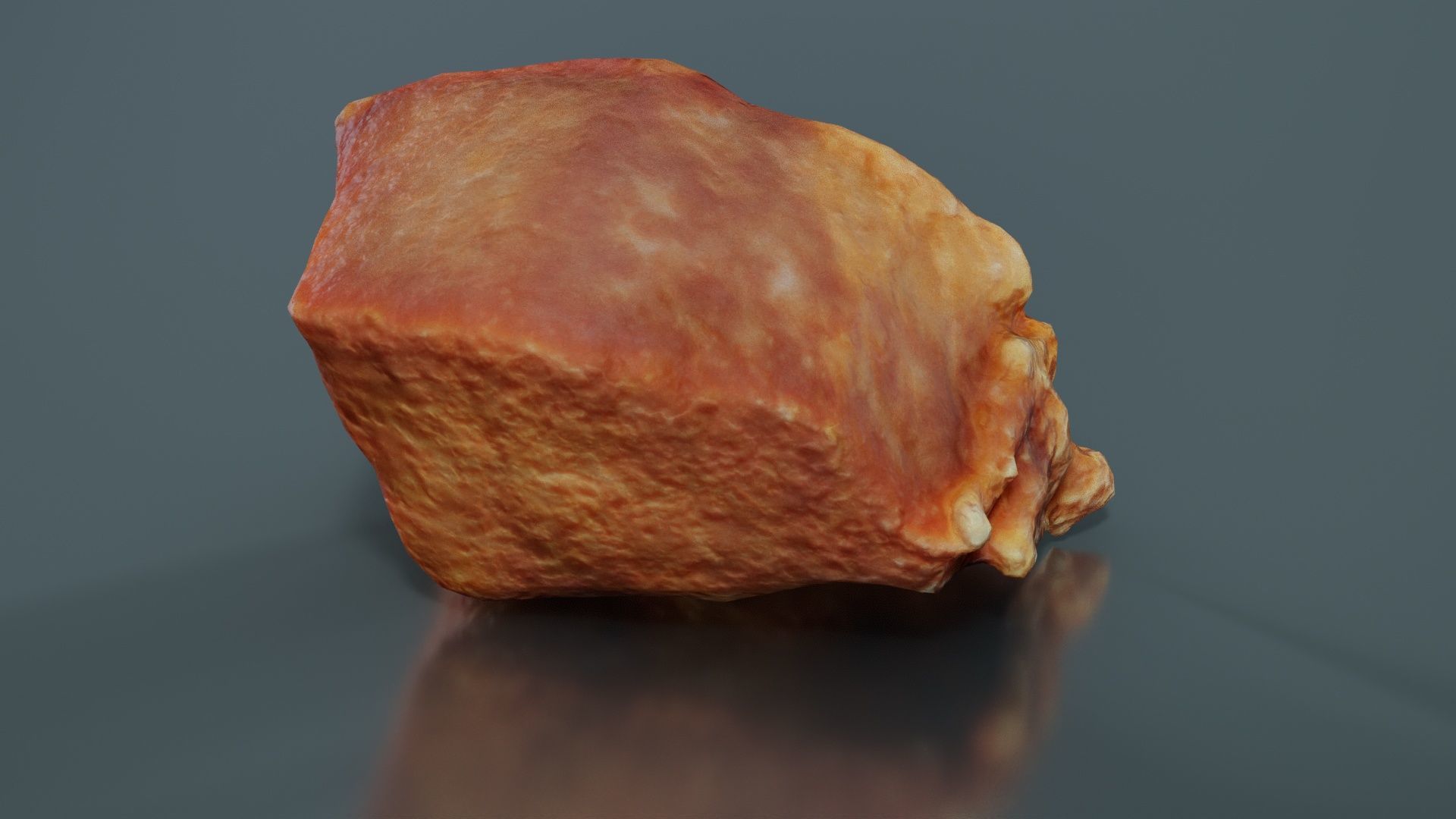 Red Veiny Meat Fondue 1 Low-poly 3D model_4