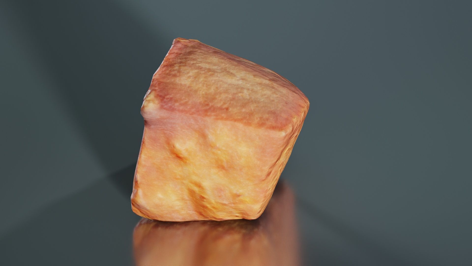 Red Veiny Meat Fondue 1 Low-poly 3D model_5