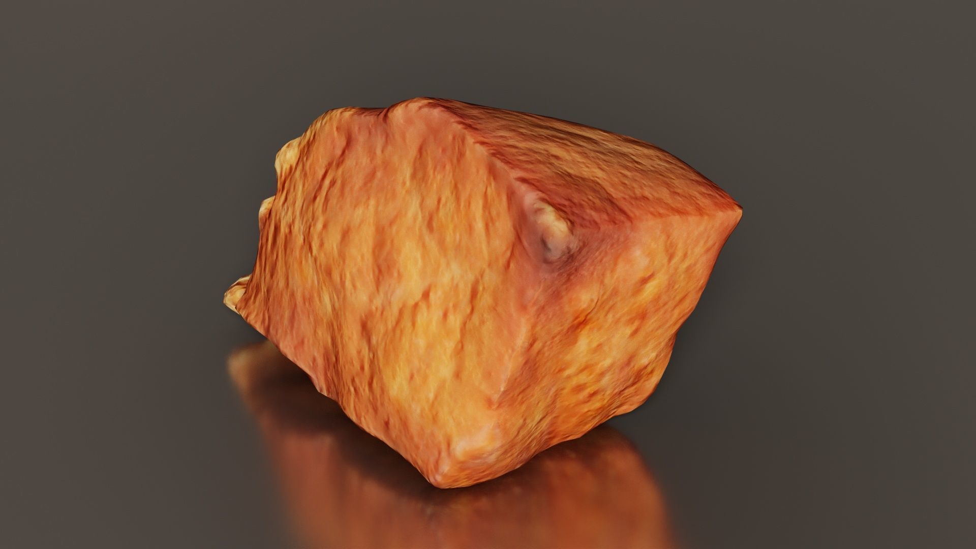 Red Veiny Meat Fondue 1 Low-poly 3D model_6