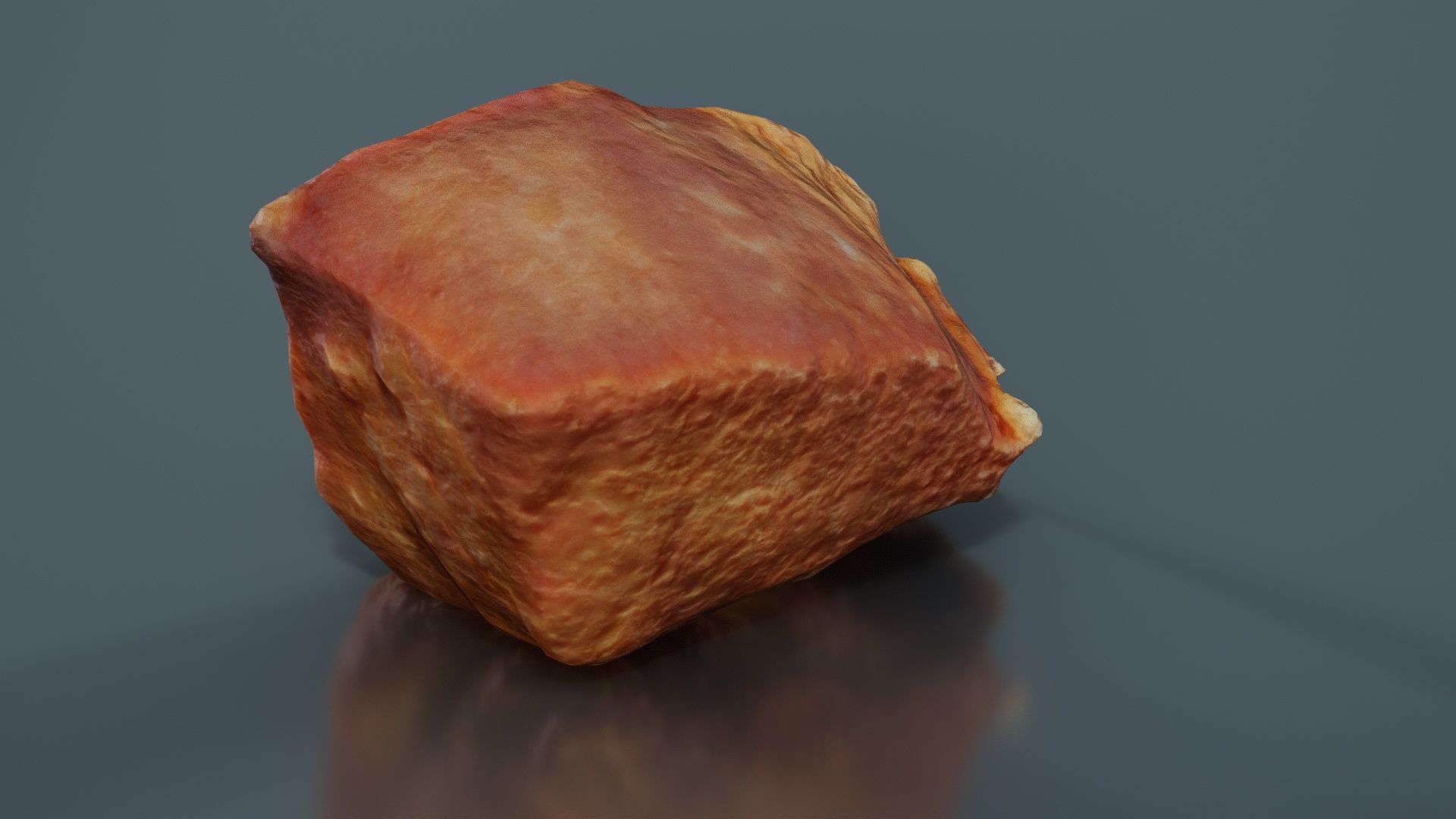 Red Veiny Meat Fondue 1 Low-poly 3D model_2