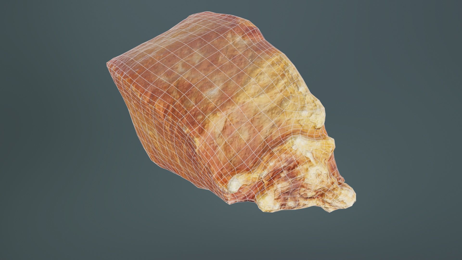 Red Veiny Meat Fondue 1 Low-poly 3D model_10