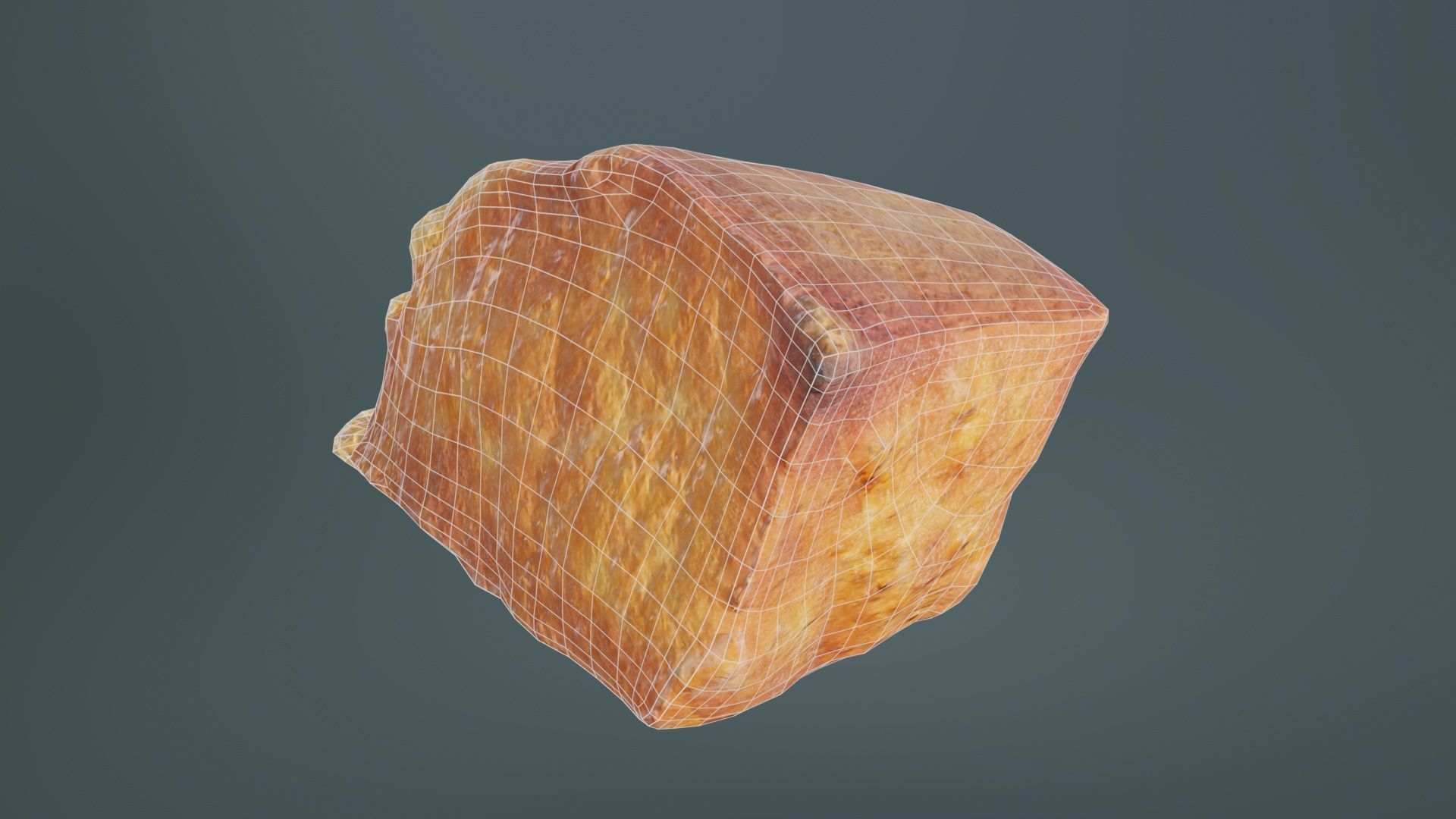 Red Veiny Meat Fondue 1 Low-poly 3D model_9