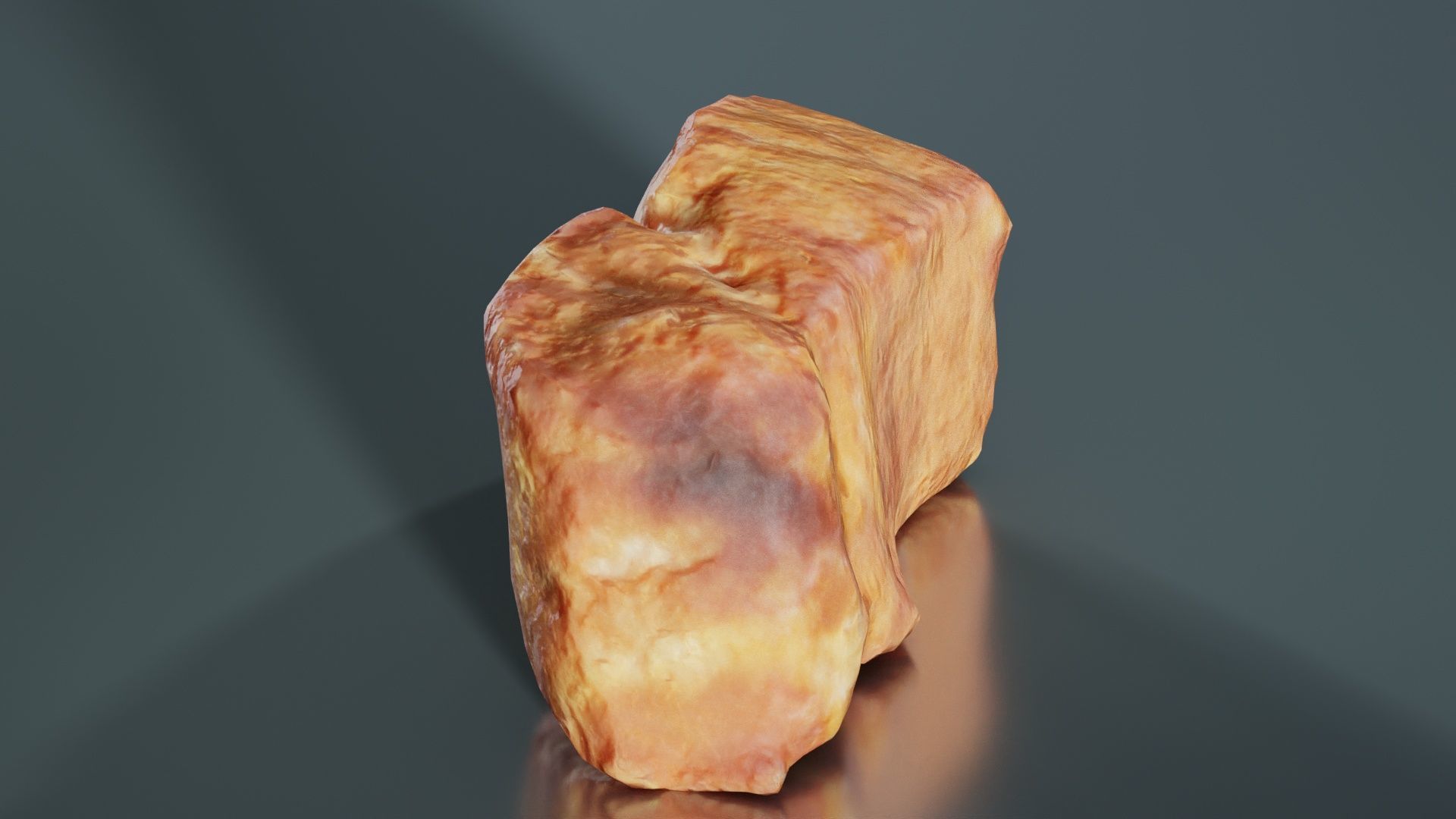 Red Veiny Meat Fondue 3 Low-poly 3D model_7