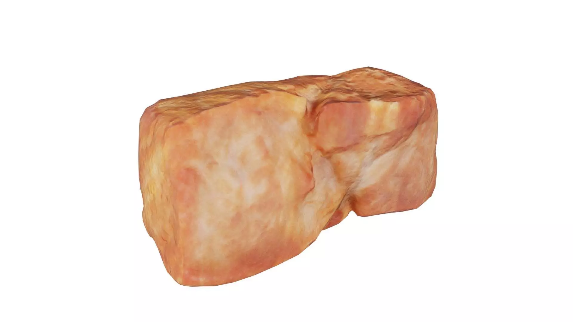 Red Veiny Meat Fondue 3 Low-poly 3D model_0
