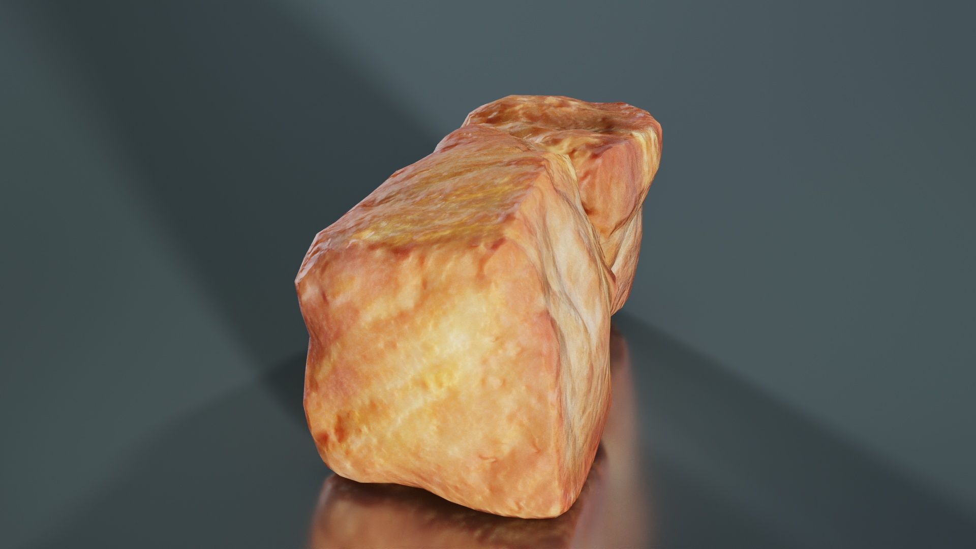 Red Veiny Meat Fondue 3 Low-poly 3D model_6