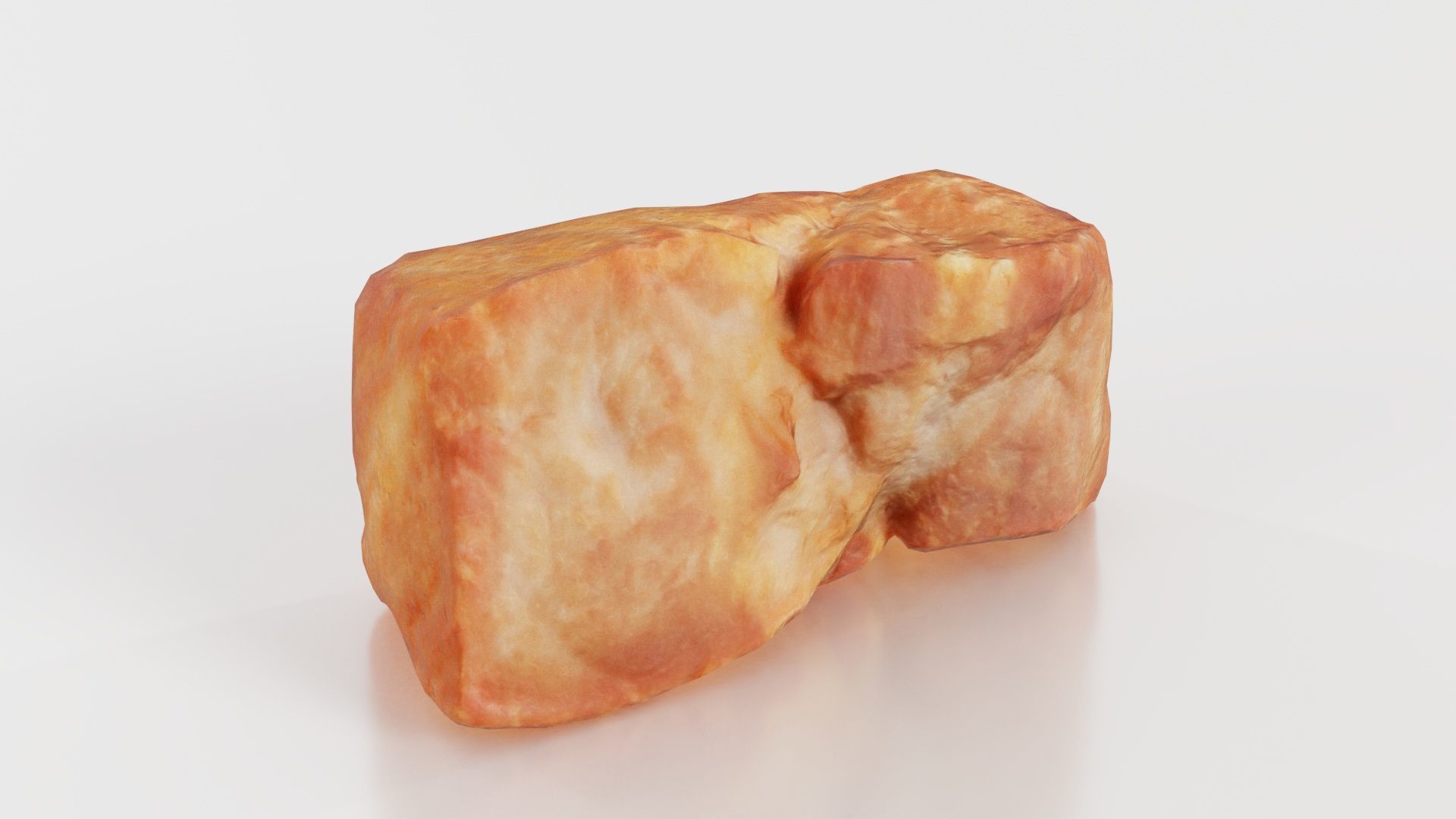 Red Veiny Meat Fondue 3 Low-poly 3D model_2