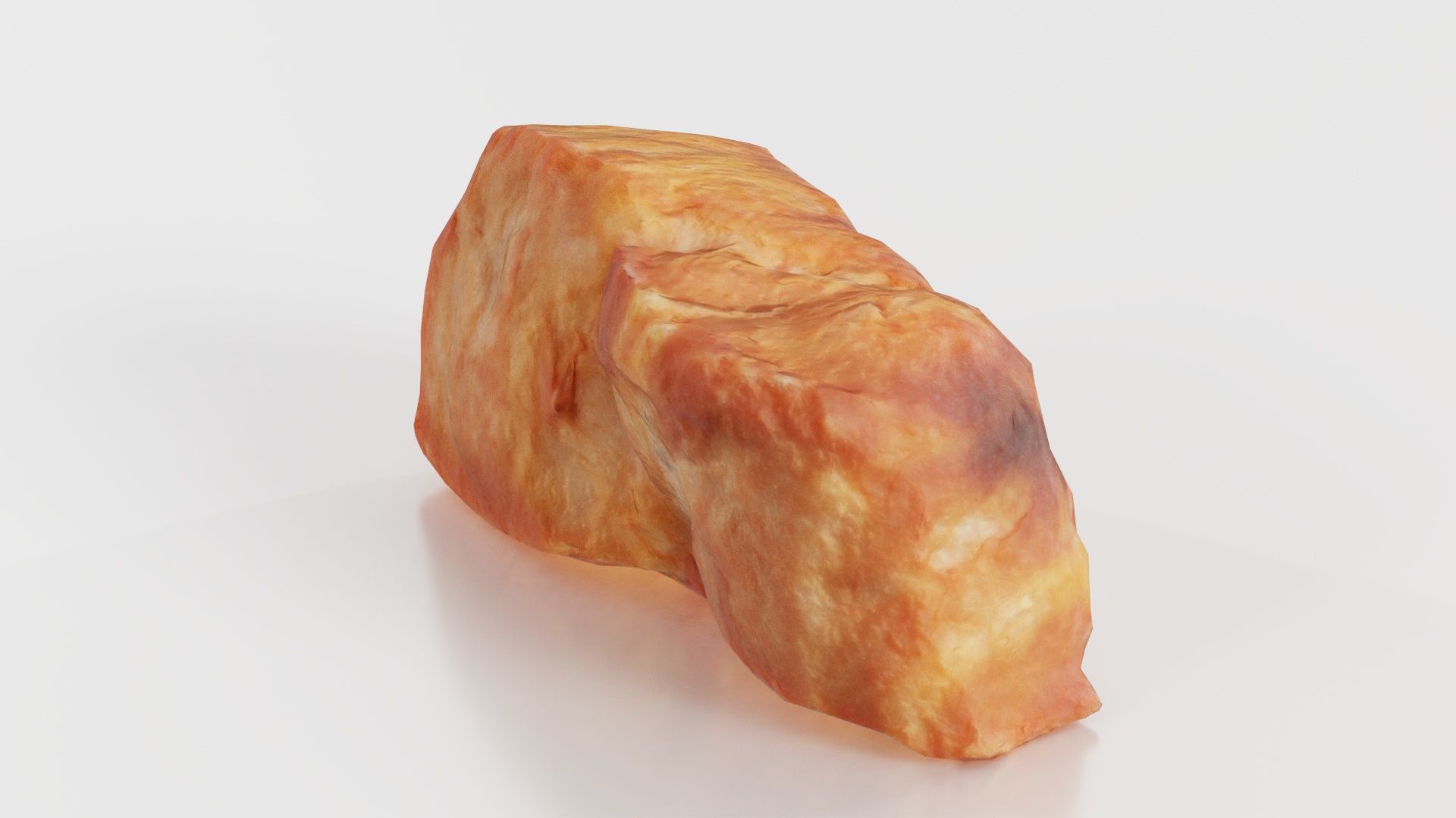 Red Veiny Meat Fondue 3 Low-poly 3D model_5