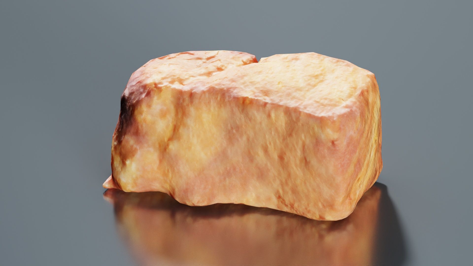 Red Veiny Meat Fondue 3 Low-poly 3D model_4