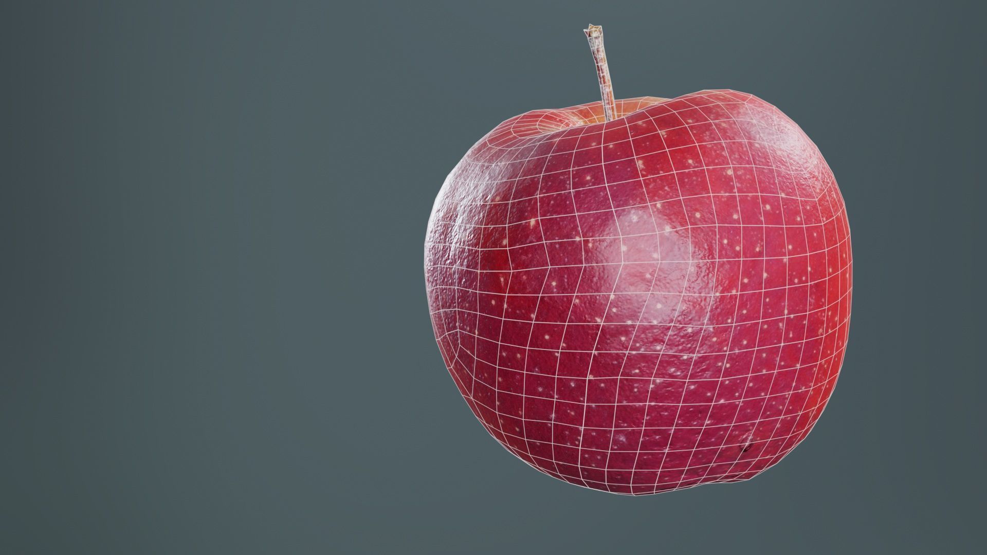 Apple Low-poly 3D model_10