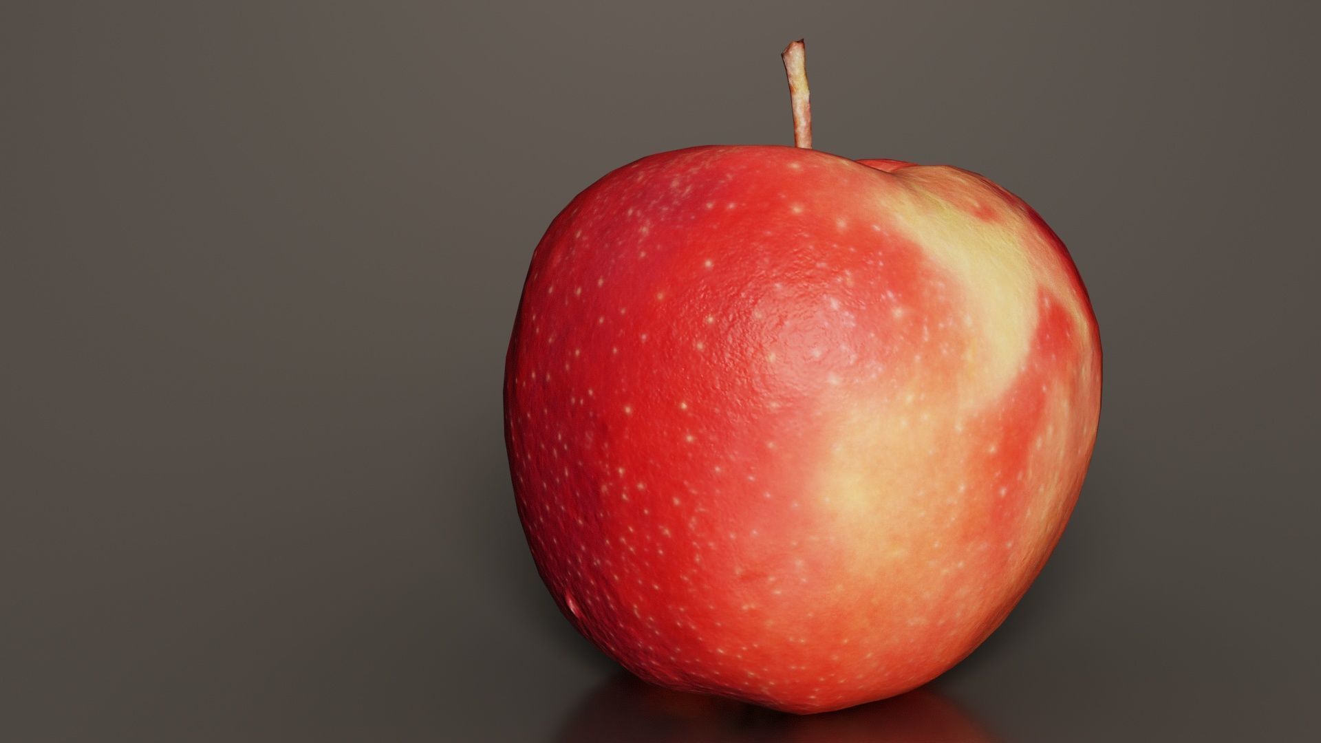 Apple Low-poly 3D model_4