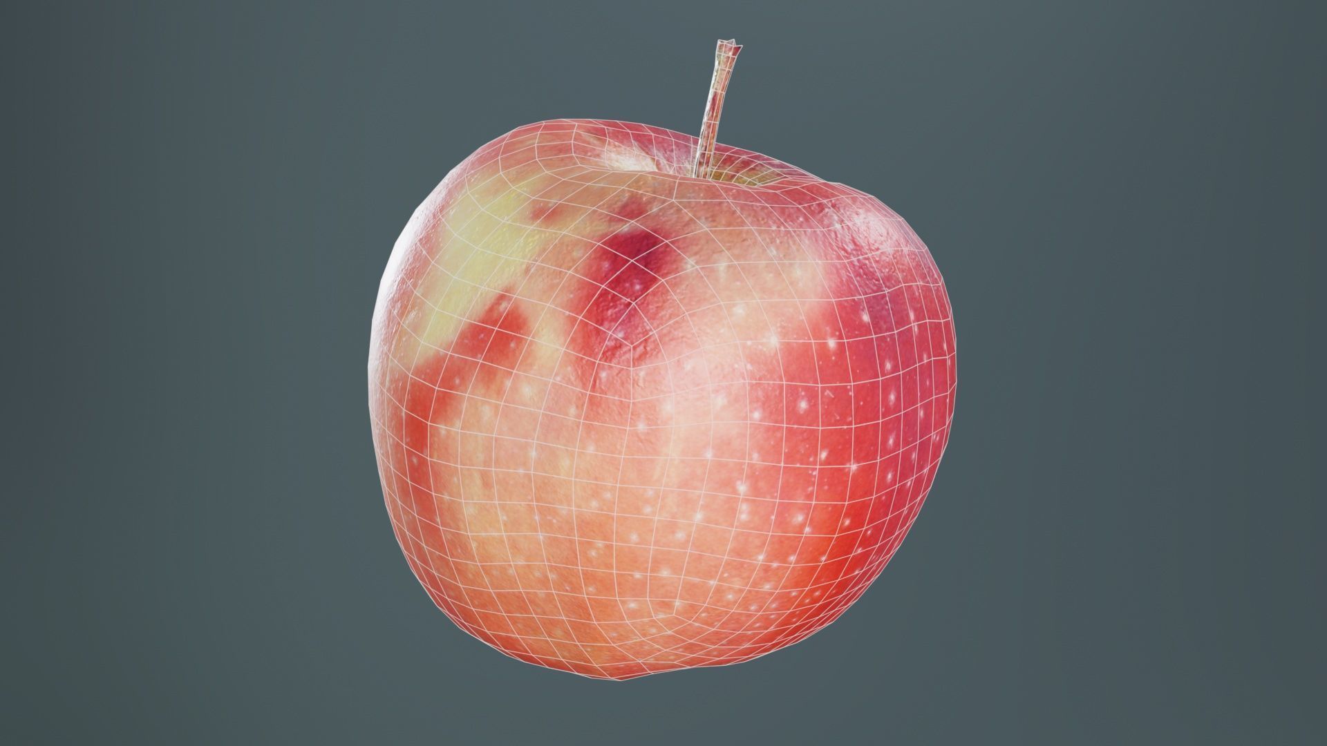 Apple Low-poly 3D model_9