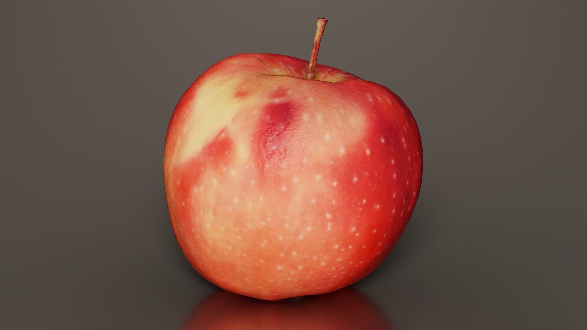Apple Low-poly 3D model_8
