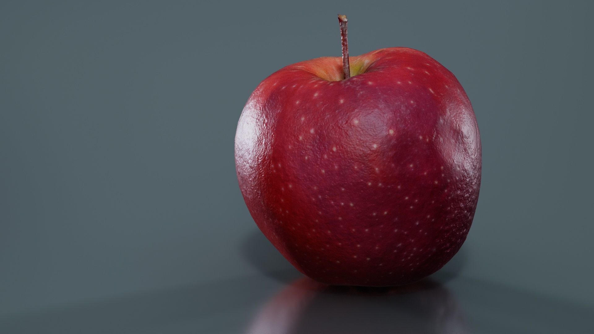 Apple Low-poly 3D model_1