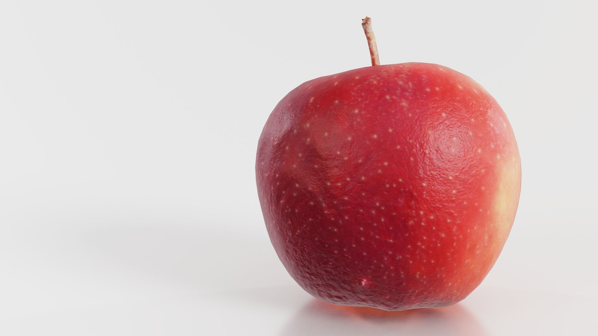 Apple Low-poly 3D model_3