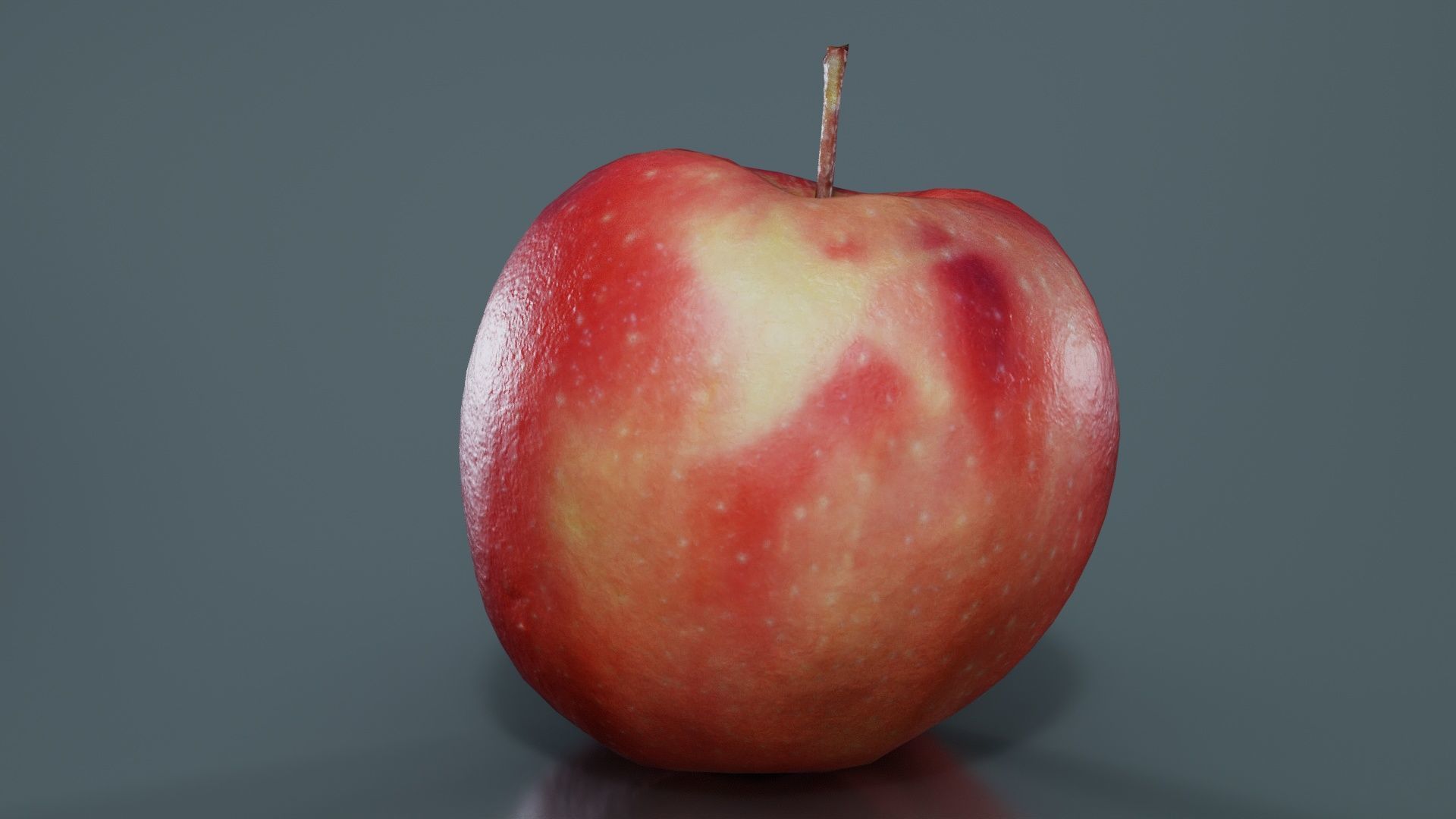 Apple Low-poly 3D model_6