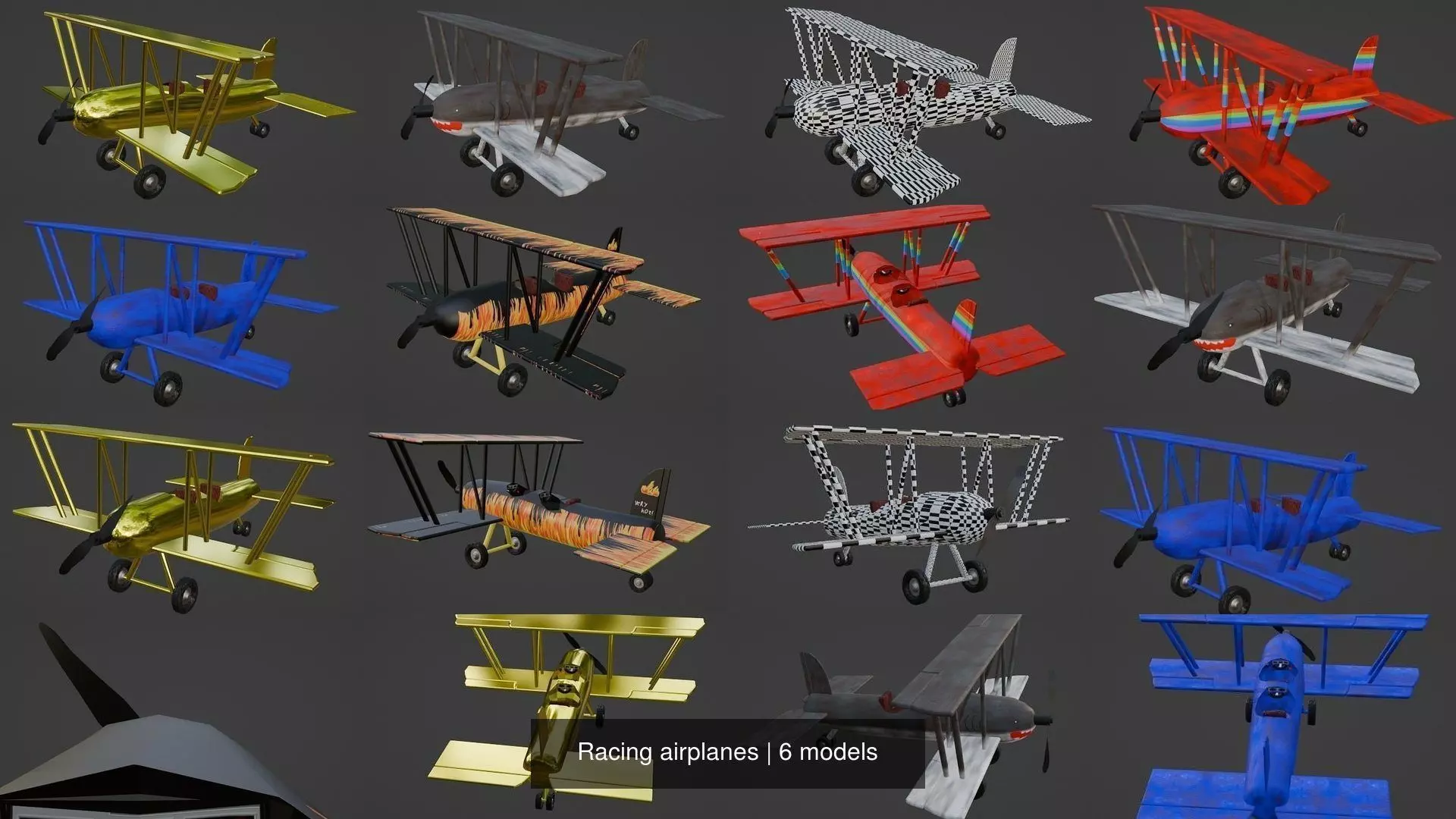 Racing airplanes 3D Model Collection_0