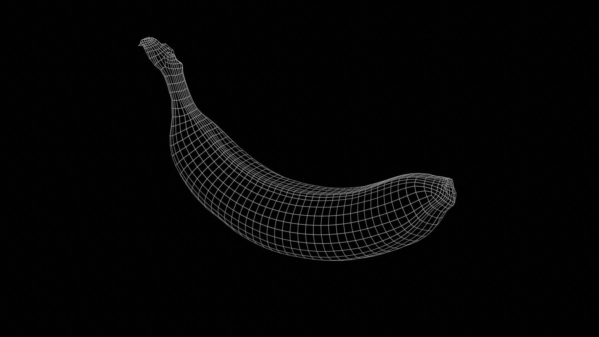 Banana Low-poly 3D model_11