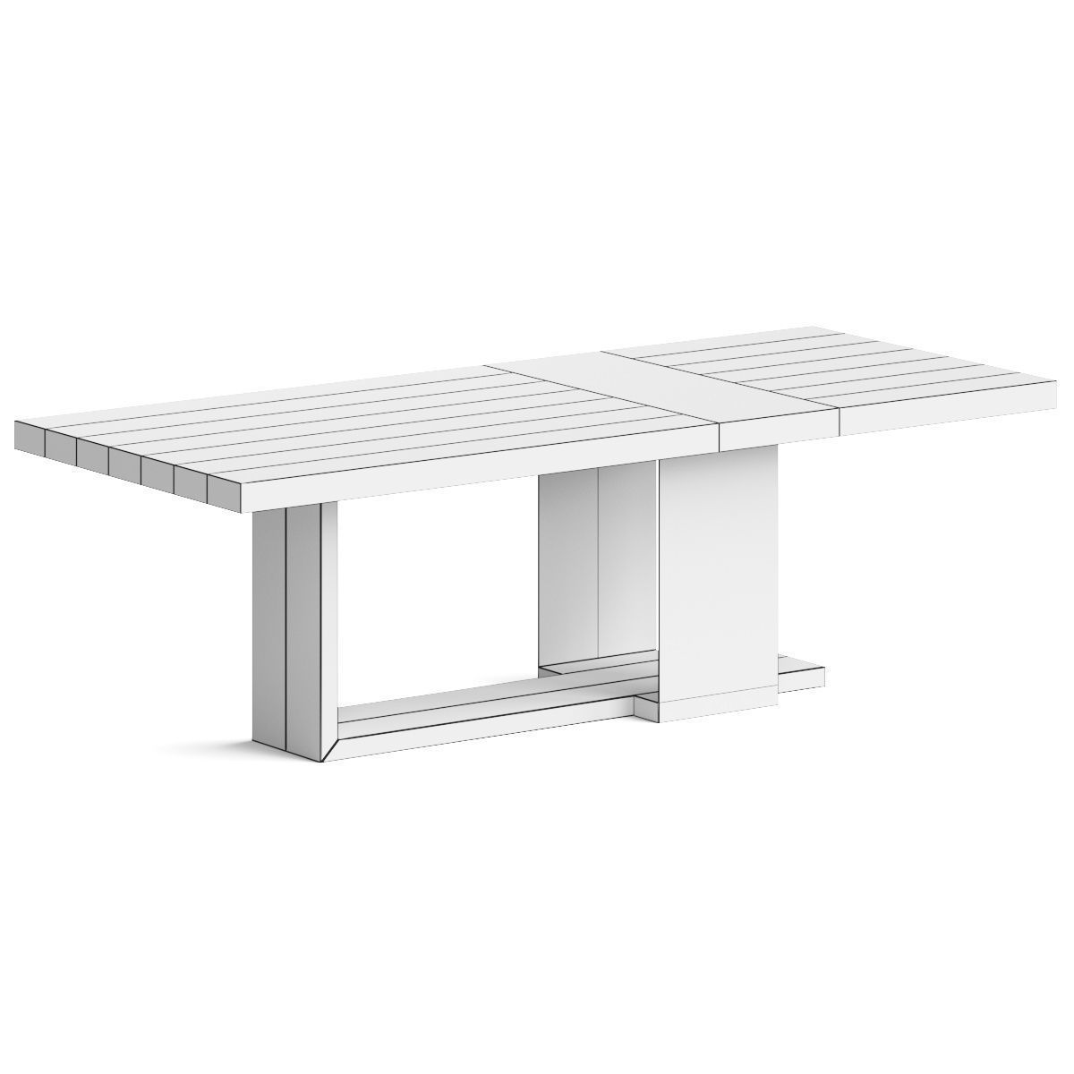 Classic Home Danica Rectangular Dining Table 3D model_2