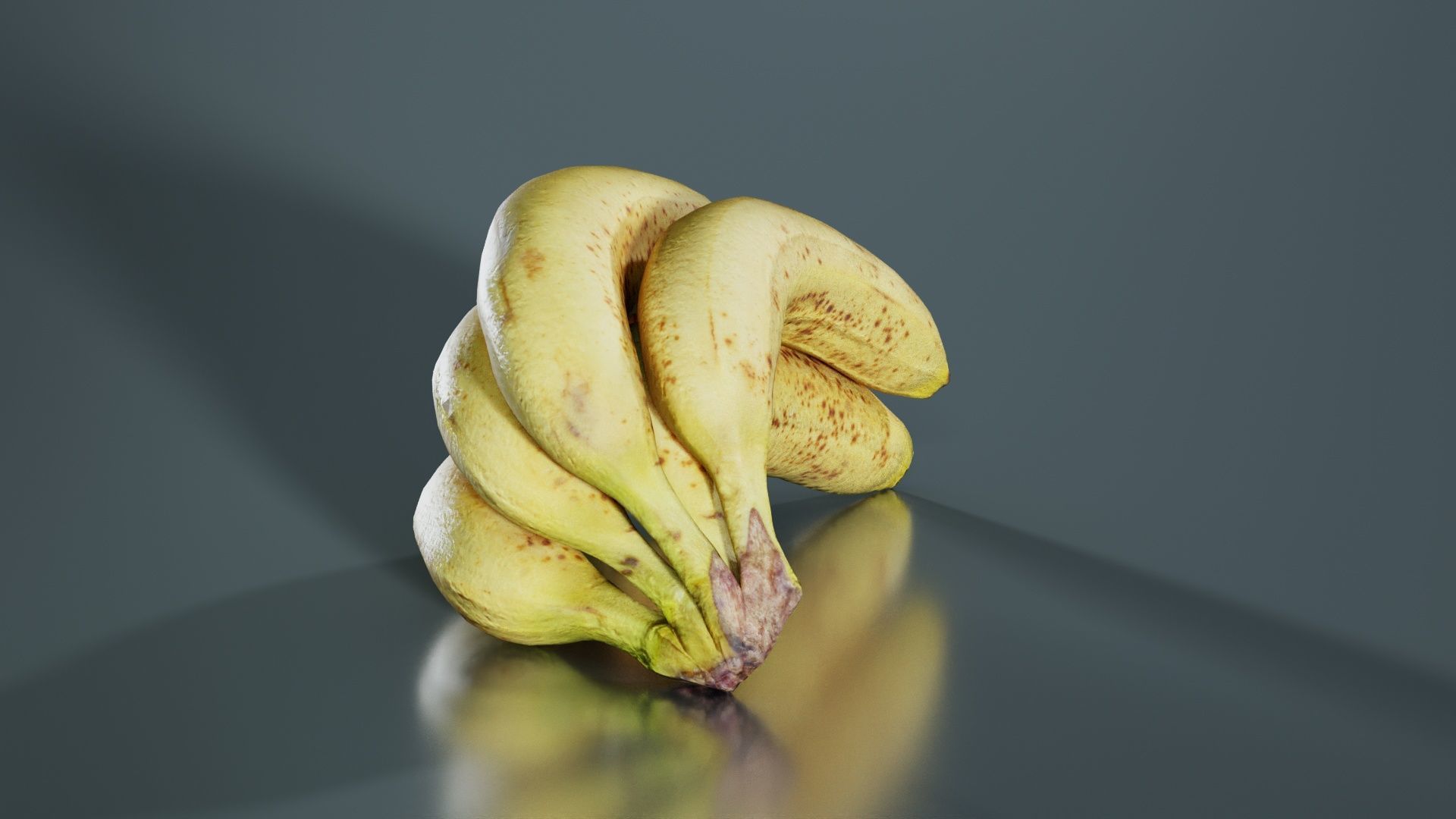 Banana Bunch Low-poly 3D model_5