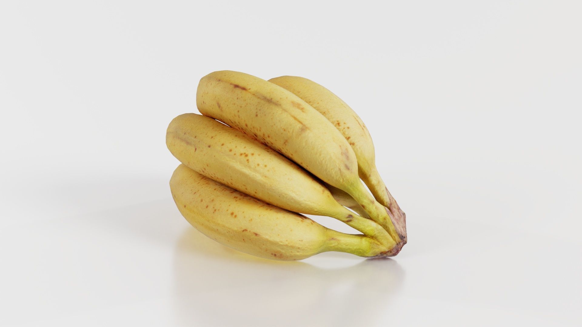 Banana Bunch Low-poly 3D model_2