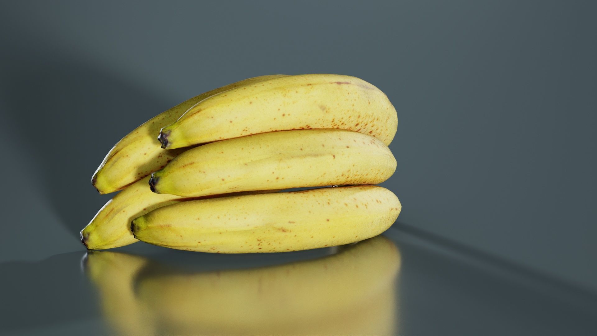 Banana Bunch Low-poly 3D model_7