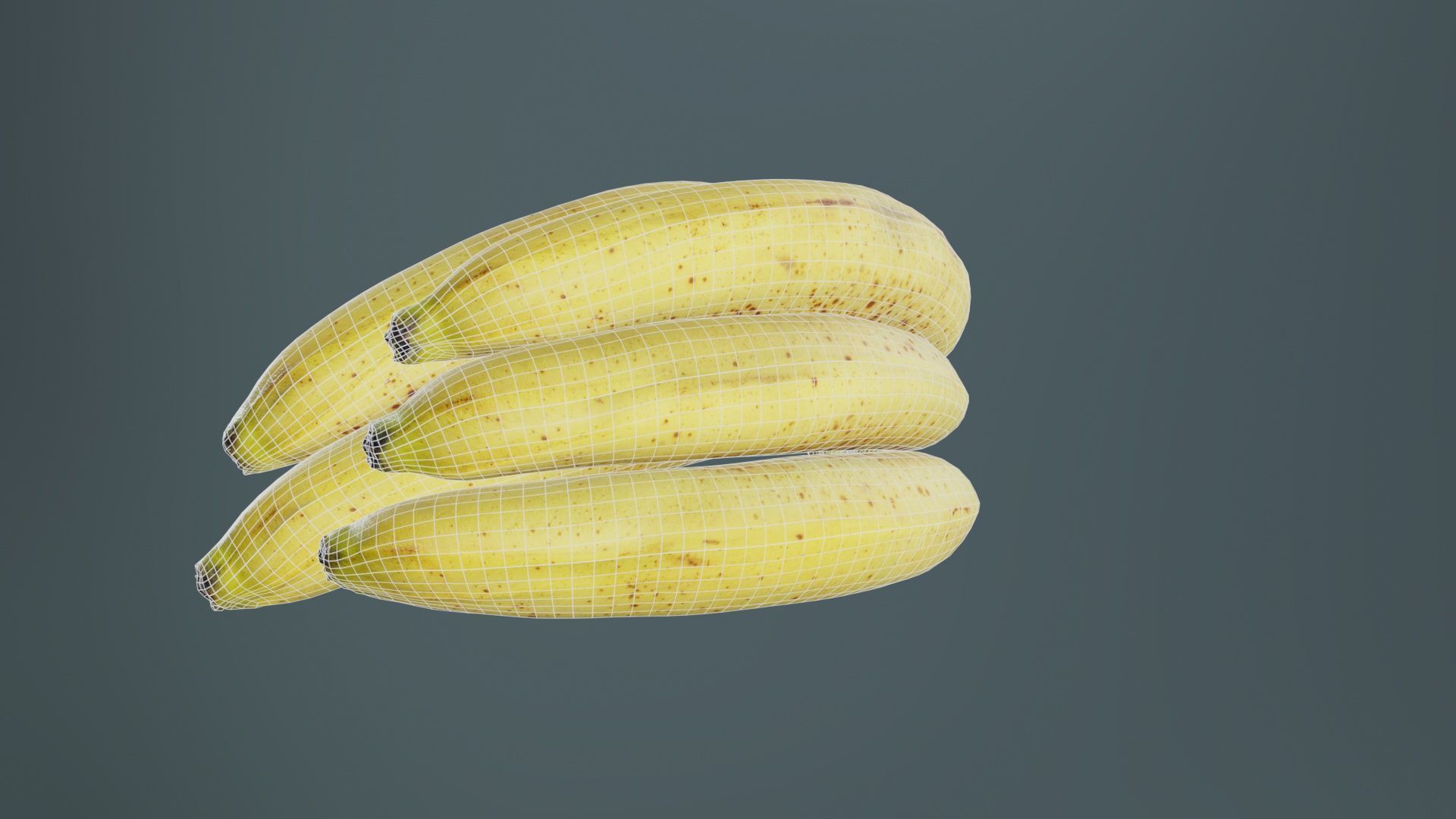 Banana Bunch Low-poly 3D model_10