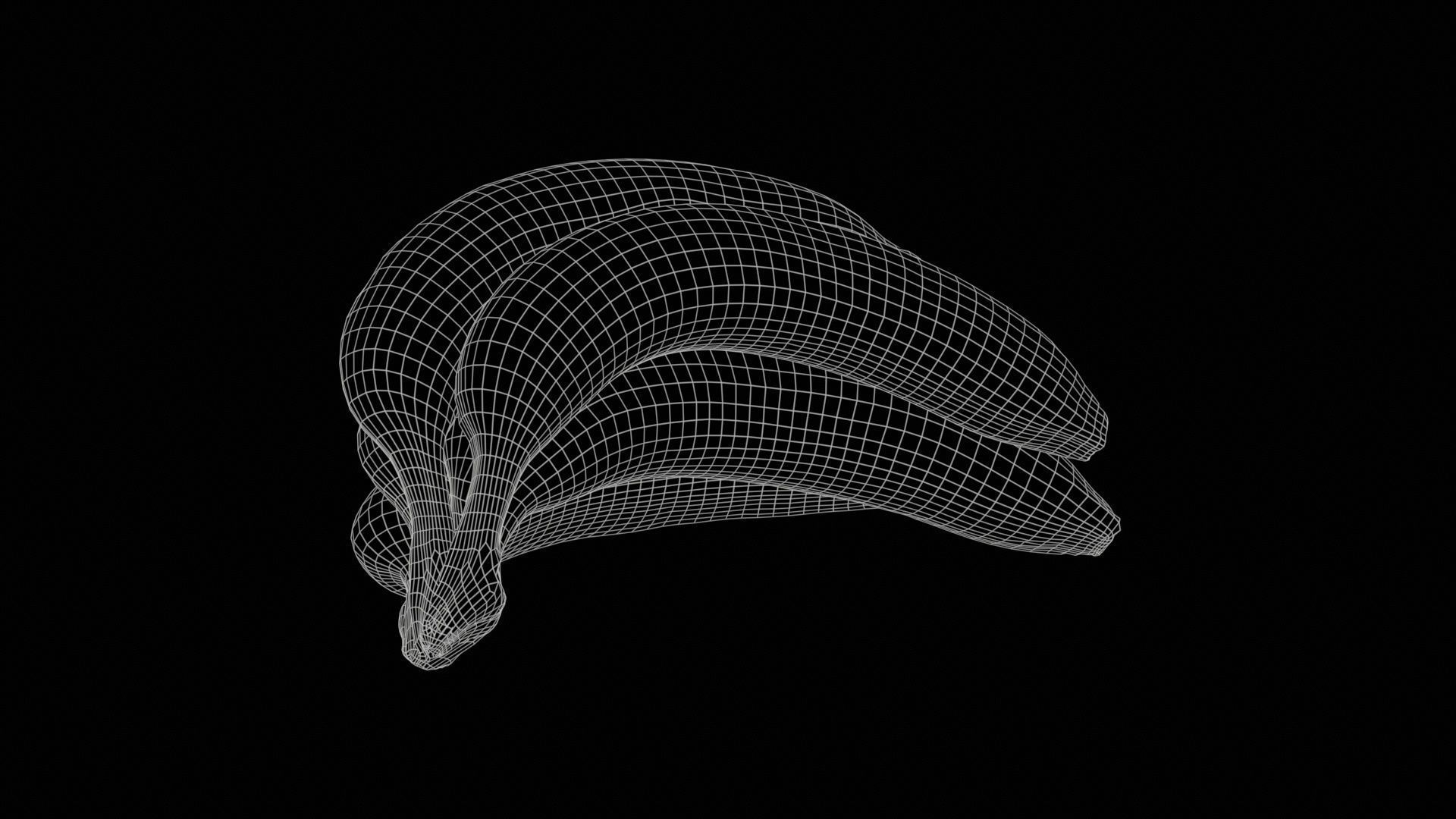 Banana Bunch Low-poly 3D model_11