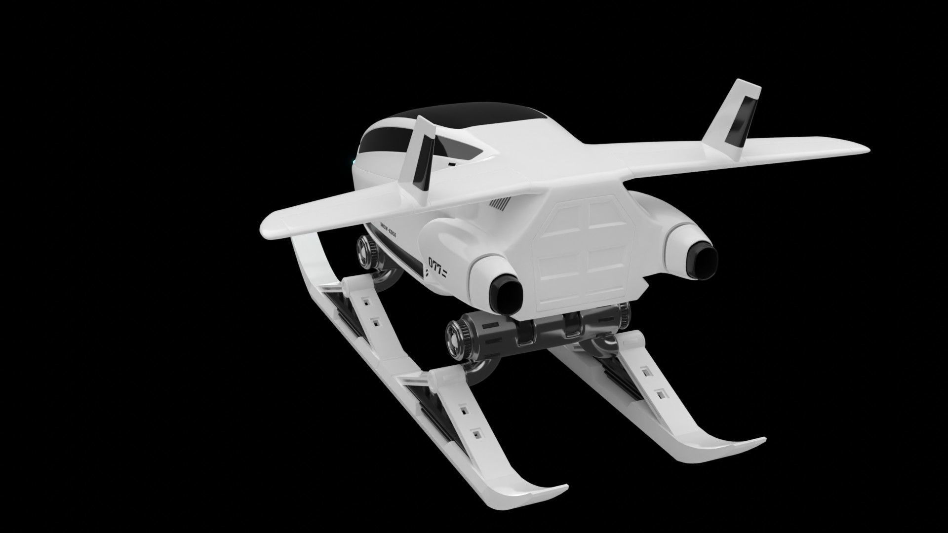 sci-fi snow cat 3D model_4