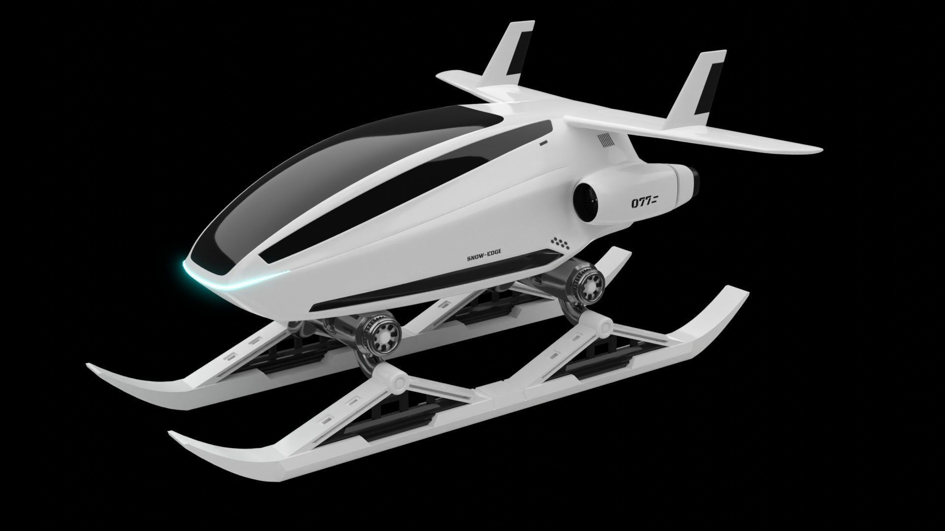 sci-fi snow cat 3D model_2