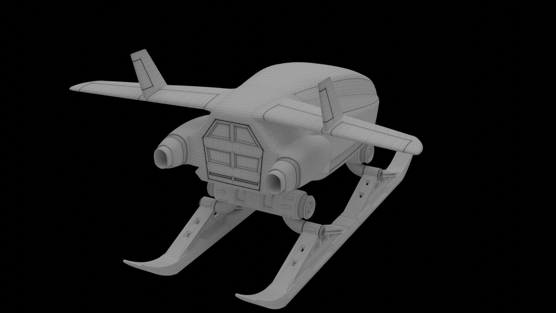 sci-fi snow cat 3D model_5