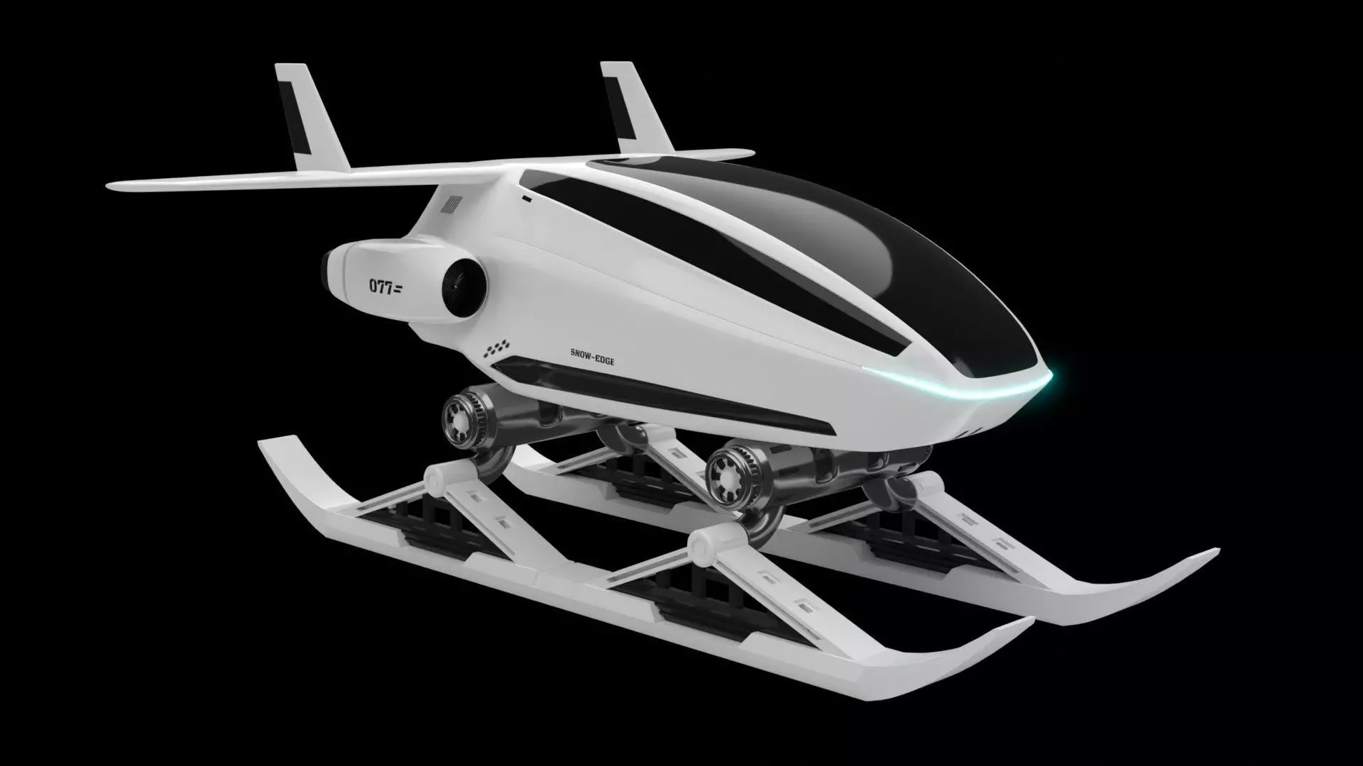 sci-fi snow cat 3D model_0