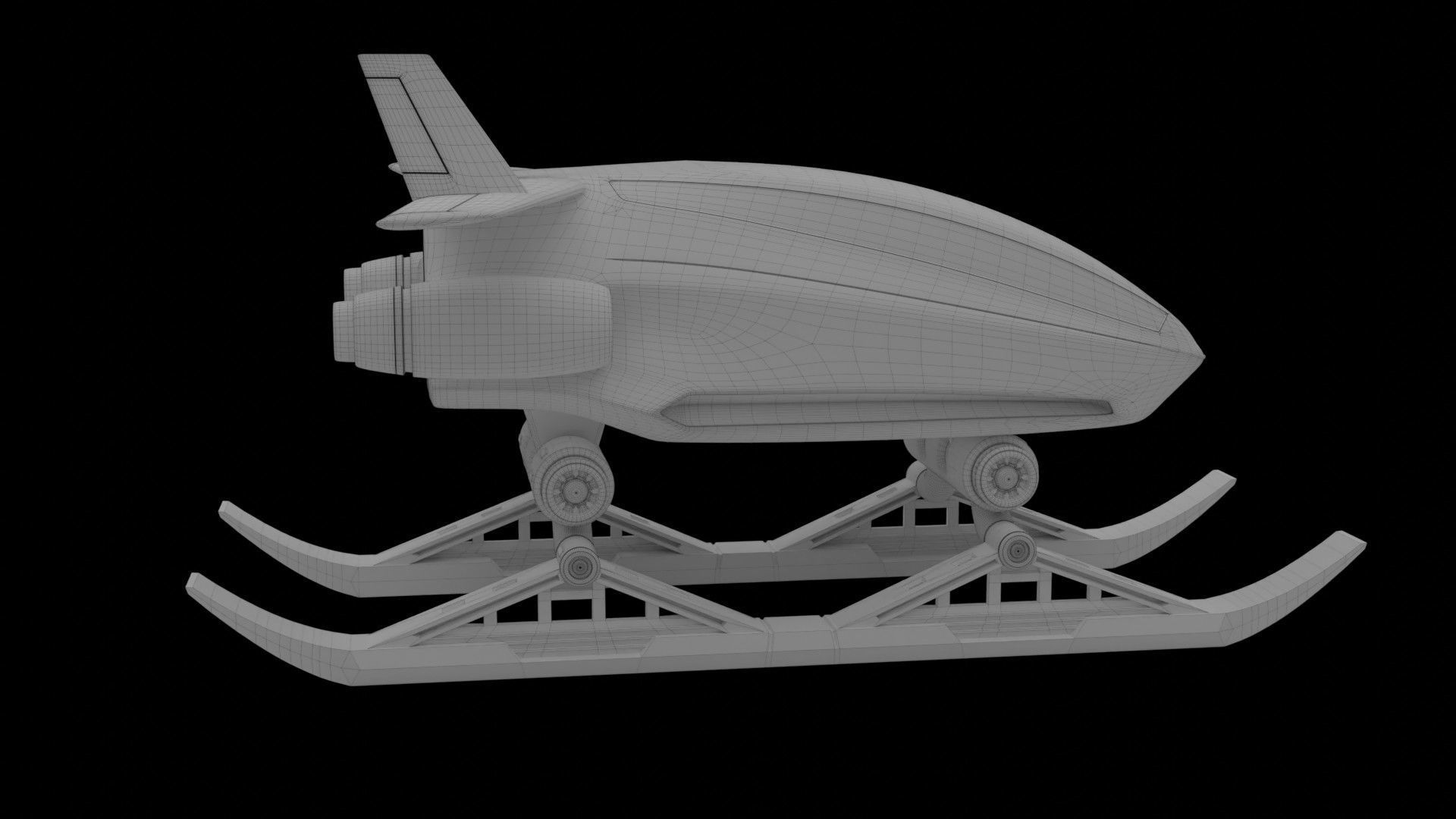 sci-fi snow cat 3D model_6